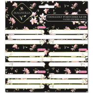 Ars Una: etichette per quaderni con fiori di magnolia, confezione da 3x6 pezzi