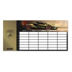 Ars Una: orario Lamborghini di colore oro, su un unico foglio fronte-retro