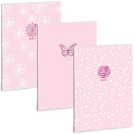 Ars Una: quaderno A4 "Soft Touch Pink Spring", a fogli lisci, con clip supplementare