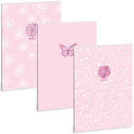 Ars Una: quaderno A4 a righe "Soft Touch Pink Spring" con fermaglio extra
