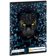 Ars Una: quaderno a righe A5 "Black Panther" con stampa pantera per la 3ª elementare 12-32