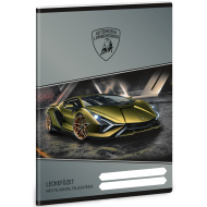 Ars Una: quaderno per i compiti a tema Lamborghini, 38 fogli, formato A/5