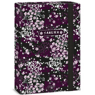 Ars Una: scatola porta quaderni A4 con fiori di sakura