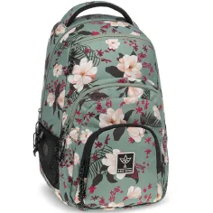 Ars Una: zaino scolastico verde fiorito AU-2 32x46x22 cm