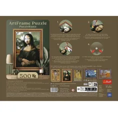 ArtFrame: Leonardo Da Vinci - Monna Lisa puzzle da 500 pezzi con cornice - Trefl immagine 3