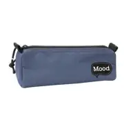 Astuccio cilindrico Mood Chrome blu scuro 21x7x7cm