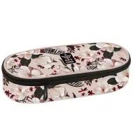 Astuccio ovale Ars Una: Flowery Pink con fiori 23x5,5x9cm