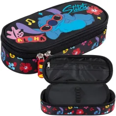 Astuccio ovale Disney Stitch Aloha di colore nero PC01 23x9,5x6 cm immagine 3