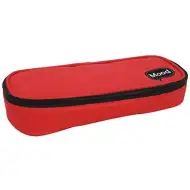 Astuccio ovale rosso con cerniera 10x20x5cm
