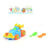 Auto da corsa colorato smontabile con attrezzi