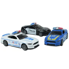 Auto della polizia: Auto della polizia in metallo a molla in diverse varianti 11cm 1 pezzo immagine 11
