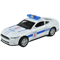 Auto della polizia: Auto della polizia in metallo a retrocarica in diverse varianti 11 cm 1 pezzo immagine 8