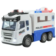 Auto della polizia con telecomando RC con effetti luminosi, scala 1/43, 27Mhz, 21cm immagine 3