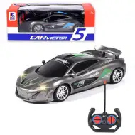 Auto sportiva grigia RC telecomandata con luci 1/22 27Mhz