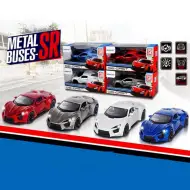 Auto sportiva in metallo a retrocarica con luci e suoni 1/43