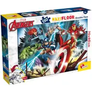 Avengers 2 in 1 maxi puzzle da 150 pezzi e album da colorare 70x50cm - Lisciani