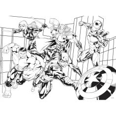 Avengers 2 in 1 puzzle da 48 pezzi e album da colorare 35x25cm - Lisciani immagine 2