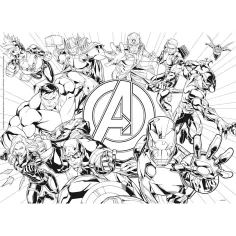 Avengers 2 in 1 puzzle da 60 pezzi e album da colorare 35x25 cm - Lisciani immagine 2