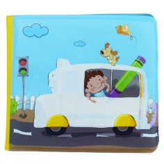 Baby Book: Veicoli libro da bagno morbido 14x13cm immagine 5