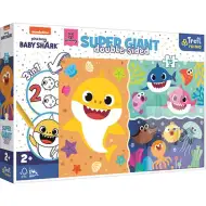 Baby Shark Super Giant puzzle double face 3 in 1 da 15 pezzi - Trefl