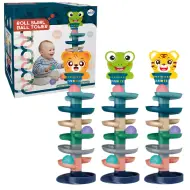 Ball Tower: Percorso di palline con animali divertenti in diverse varianti 73x22cm 1 pezzo