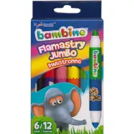 Bambino: Set di pennarelli jumbo a doppia punta colorati, 12 colori, 6 pezzi