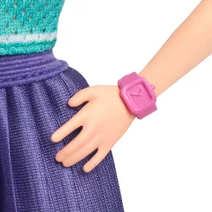 Bambola Barbie Fashionista con capelli rossi e gonna viola - Mattel immagine 2