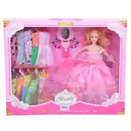 Bambola Carola da vestire con abiti alla moda e specchio 28cm