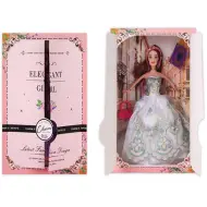 Bambola Elegante con accessori in abito bianco 30cm