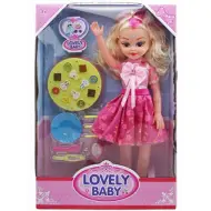 Bambola adorabile con suoni e accessori da cucina 46 cm
