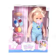 Bambola bionda con suono e accessori 35 cm