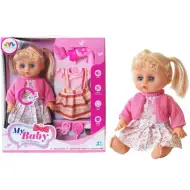 Bambola bionda con voce, vestiti e accessori