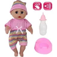 Bambola con cappello, accessori e suono 30 cm