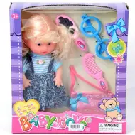 Bambola con occhiali e accessori 28 cm