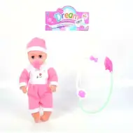 Bambola con vestito rosa e stetoscopio 31 cm