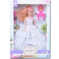 Bambola principessa in abito bianco 30 cm
