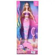 Bambola sirena bionda con pettine 30cm