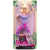 Barbie: Bambola yoga flessibile con capelli biondi in abito viola - Mattel