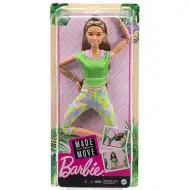 Barbie: Bambola yoga snodabile con capelli castani e maglia verde - Mattel