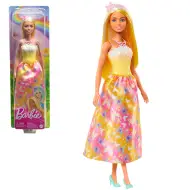Barbie Dreamtopia: Principessa bambola in abito giallo-rosa con farfalle - Mattel