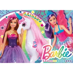 Barbie mondo magico puzzle maxi da pavimento 4x48 pezzi 35x25 cm - Lisciani immagine 2