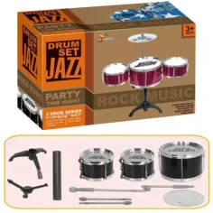 Batteria giocattolo Jazz Drum a 4 pezzi immagine 2