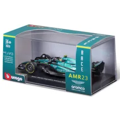 Bburago: Aston Martin AMR23 F1 auto da corsa modello in metallo 1/43 (Fernando Alonso #14, versione con casco) immagine 5