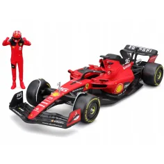 Bburago: Modello di auto da corsa Ferrari SF23 F1 in metallo con pilota 1/24 (Charles Leclerc #16) immagine 2