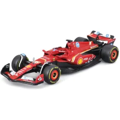 Bburago: Modello di auto da corsa Ferrari SF24 F1 in metallo, scala 1/43 immagine 4