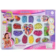 Beads Series: Set di creazione di gioielli con oltre 200 perline colorate e ciondoli