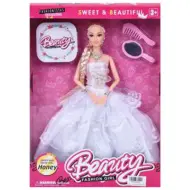 Beauty bambola in abito da ballo con specchio e pettine 28 cm