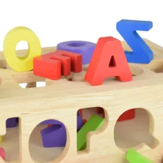 Beilaluna: Carro trainabile in legno con forme e lettere immagine 6