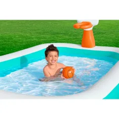 Bestway: Dunk N Splash™ piscina con tabellone da basket 251 x 168 x 102 cm immagine 3