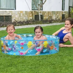 Bestway: Fill N Fun Sparkling Sea piscina per bambini con animali marini, pareti rigide, Ø 122 x 25 cm immagine 4